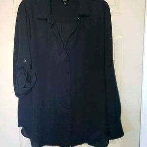 Mossimo sheer black blouse